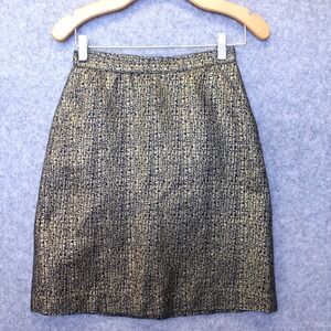 Brocade Pencil Skirt Womens XS 0 Gold Metallic Holiday Party TUCKER for Target